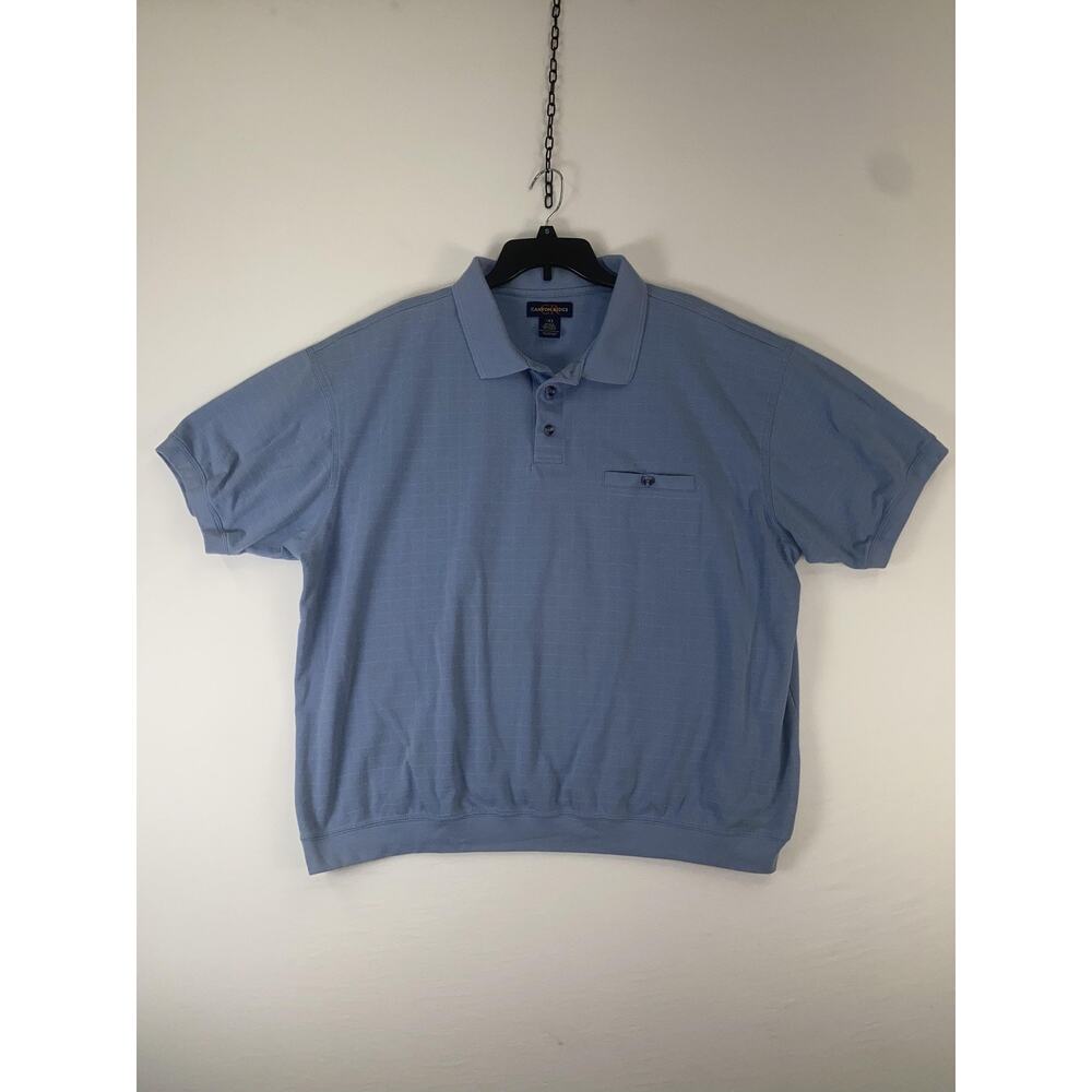 Canyon Ridge Polo Shirt Mens 3XL Blue Cotton Blend Short Sleeve Casual Knit